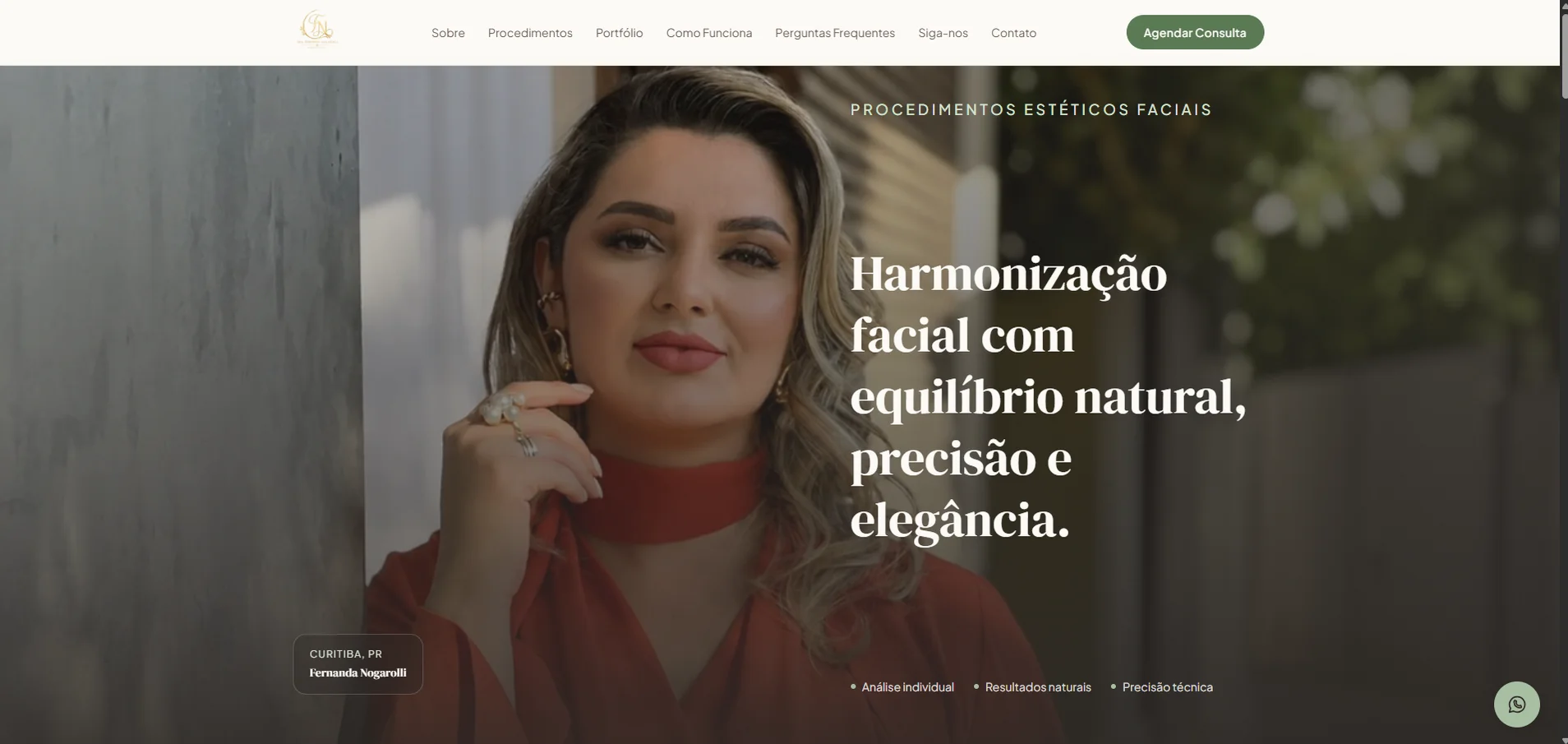 Fernanda Nogarolli website screenshot